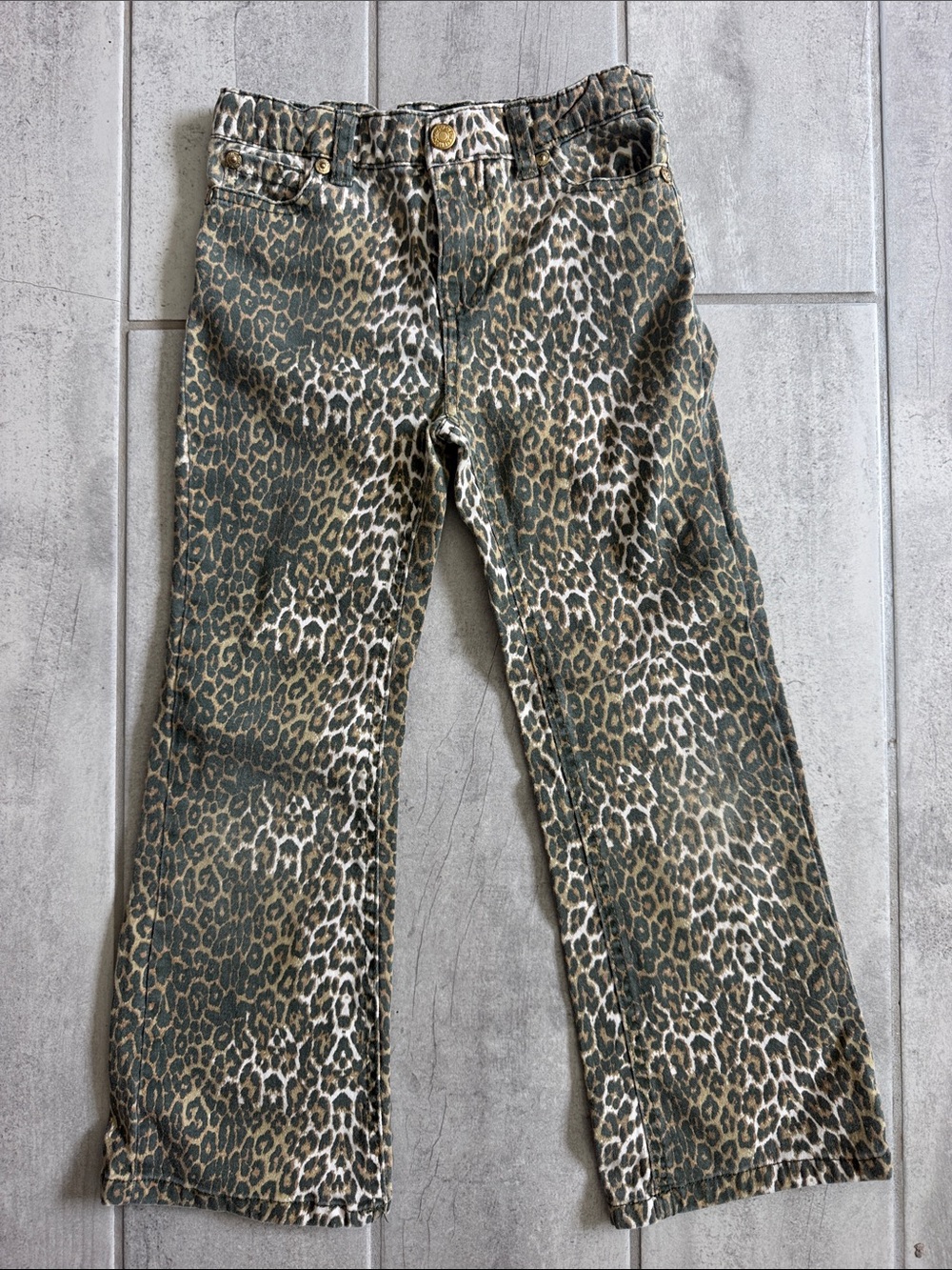 7 for All Mankind Girls Leopard Print Jeans Size 6X